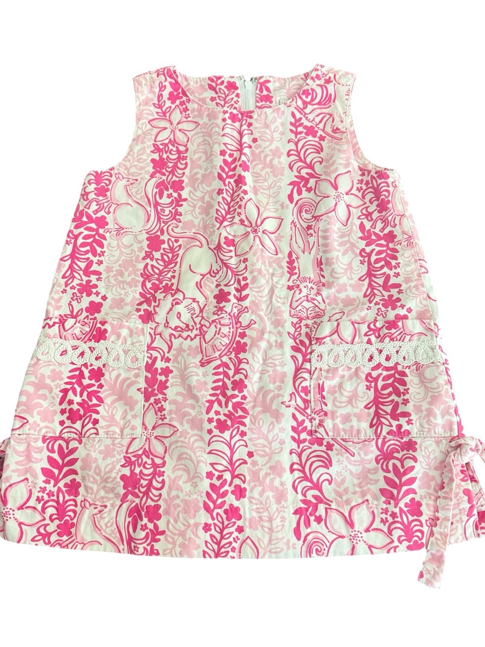 Lilly Pulitzer 2T dress pink toddler girls lion floral vintage rare hard to find